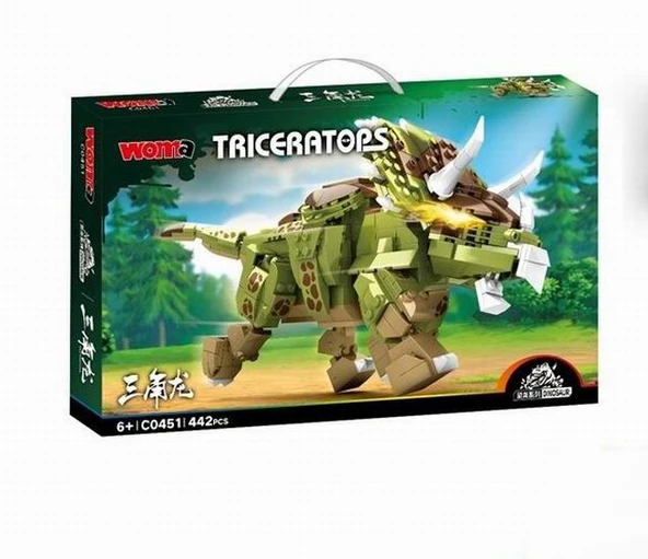 tuğla dinozor oyuncak çocuklar için granül bulmaca yapı taşlarıPCS:442 PARÇA - 3