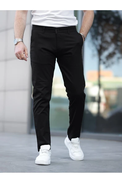 Slim Fit Chino Keten Pantolon - 9