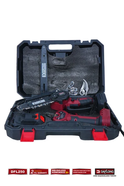 DAFLONG PROFESYONEL 2'Lİ SET TELESKOPİK UZATMALI DİJİTAL MAKAJ+YAĞLAMALI BUDAMA DFL-250 - Resim 5
