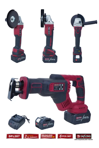 DAFLONG PRO TAŞIMA ÇANTALI 6'LI SET BÜYÜK TİLKİ KUYRUĞU+LED FENER DFL-287 - 3