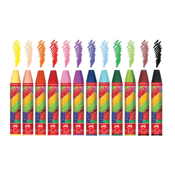 Faber-Castell Altıgen Pastel Plastik Kutu12'li - Resim 3