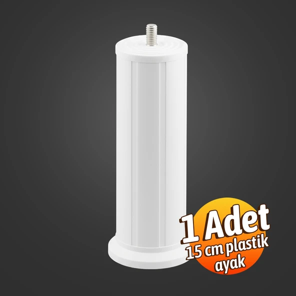 (1 Adet) Mobilya Baza Tv Ünitesi Yükseltme Ayağı Robot Süpürge Uyumlu 15 cm Beyaz Plastik - Resim 5