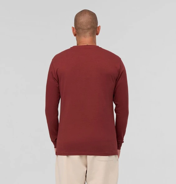 Columbia Csc M Basic Sm Logo Ls Tee Bordo Erkek Outdoor Tshirt CS0354 - Resim 2