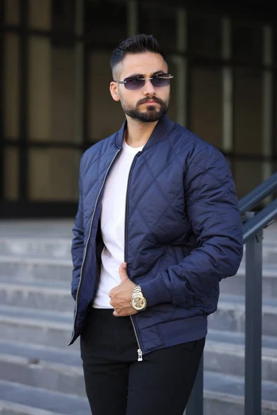 Unisex Kapitoneli Bomber Ceket - Günlük Şık & Spor Kombinlerin Vazgeçilmezi - Resim 11