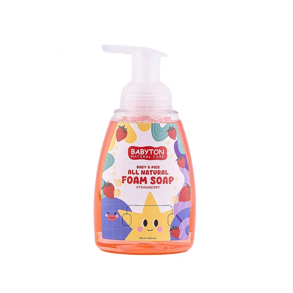 Babyton Baby & Kids All Natural Foam Soap Strawberry Çilekli Doğal Köpük Sabun 350 ml ürün görseli