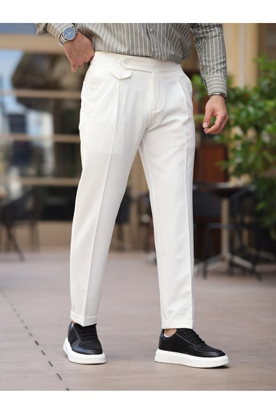 Yeni Premium Pileli Old Money Kumaş Pantolon - 11