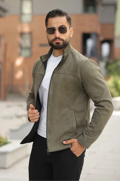 Basic Baharlık Süet Ceket - Sade ve Şık Stil - 6