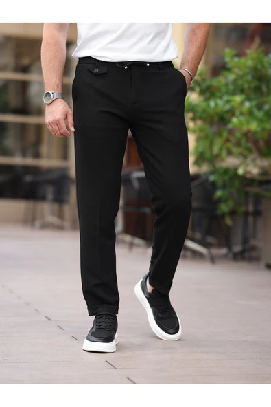 Ütü Gerektirmeyen Slim Fit Gofre Jogger - 2