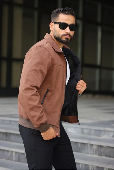 Polo Yaka Baharlık Süet Ceket - 11