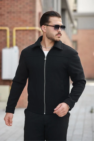 Basic Premium Polo Yakalı Kaşe Ceket/Mont - Sadece ve Şık - 3