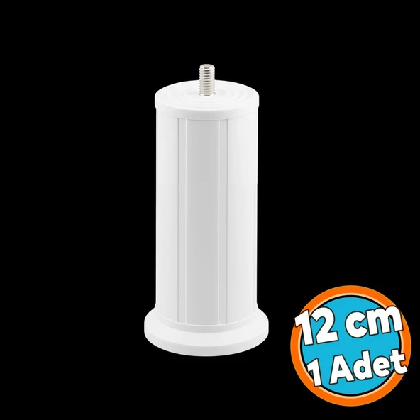 Mobilya Baza Tv Ünitesi Yükseltme Ayağı Destek Ayağı 1 Adet 12 cm Beyaz Plastik ürün görseli