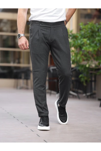 Old Money Pileli Likralı Kumaş Pantolon - 12