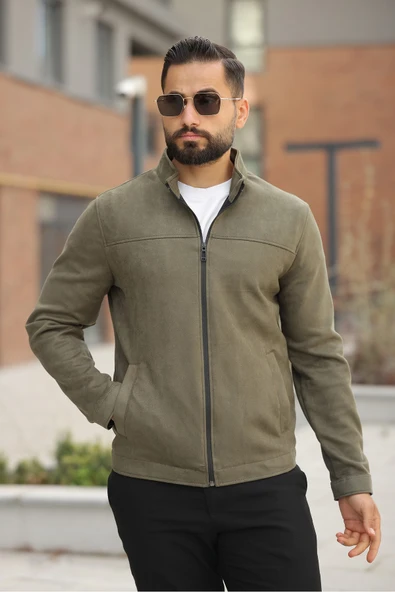 Basic Baharlık Süet Ceket - Sade ve Şık Stil - 7