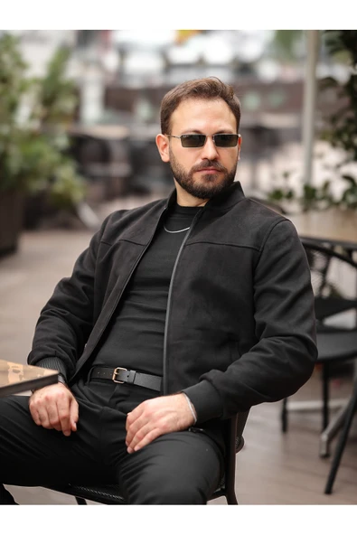 Yeni Sezon Kolej Bomber Süet Ceket - Resim 2