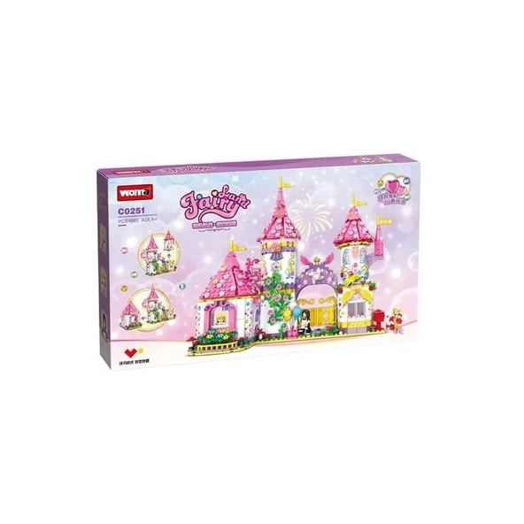 WOMA C0251 0251 TATLI BAHÇE Kız Peri Diyarı model yapım oyuncağı seti 1063 blok - 2