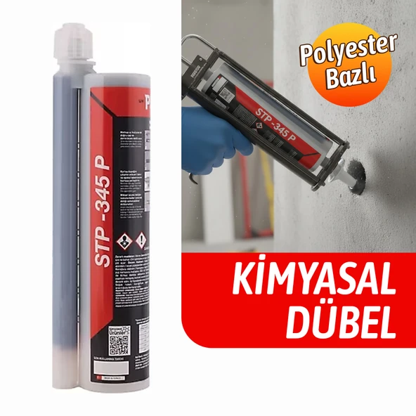 Polyester Bazlı Kimyasal Dübel 345 ml Profesyonel Ankraj Malzemesi Polyester Bazlı Kimyasal Dübel - Resim 4