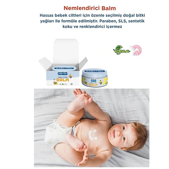 Babyton Baby & Kids Balm Rahatlatıcı ve Besleyici Balm 50 ml - Resim 2