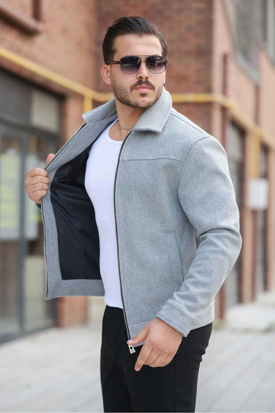 Basic Premium Polo Yakalı Kaşe Ceket/Mont - Sadece ve Şık - 4