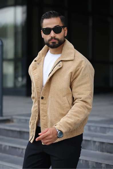 UNİSEX Kadife Baharlık Vinatage Oversize Ceket - 10