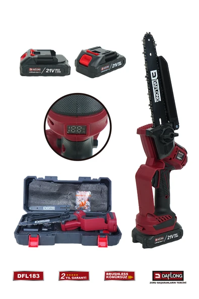 DAFLONG PRO 2.1 M TELOSKOPİK UZATMA DİJİTAL GÖSTERGE OTOMATİK YAĞLAMA DAL BUDAMA ÇİFT PALA DFL-183 - Resim 2
