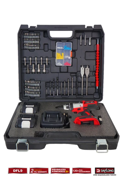 DAFLONG KÖMÜRSÜZ ÇELİK MANDREN 21V 13MM KÖMÜRSÜZ ŞARJLI DARBELİ MATKAP DFL-9 - 4