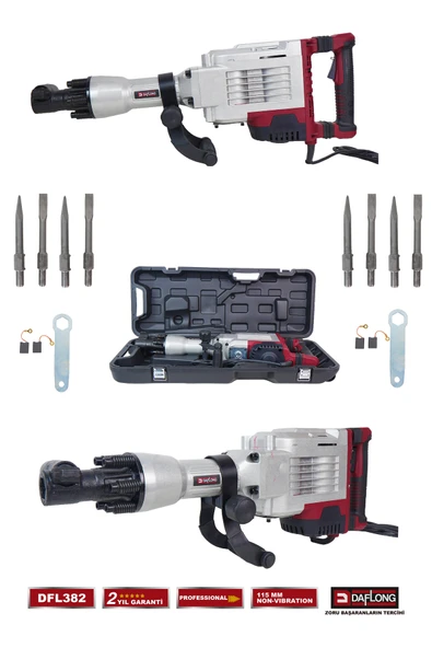 DAFLONG ÇANTALI BAKIR SARGILI TUTMA KOLLU TİTREŞİM EMİCİ 115MM 21 KG KIRICI HİLTİ DFL382