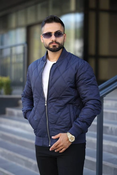 Unisex Kapitoneli Bomber Ceket - Günlük Şık & Spor Kombinlerin Vazgeçilmezi - Resim 12