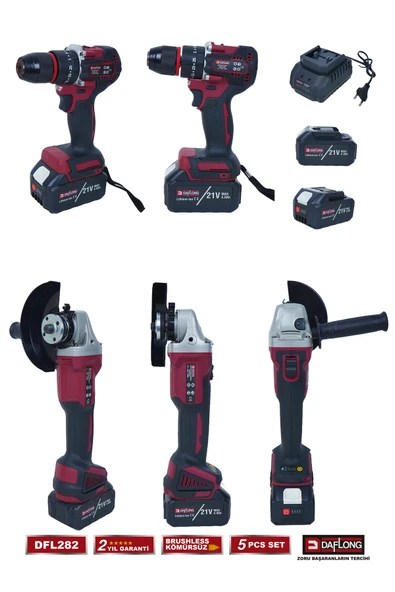 DAFLONG ULTRA 5'Lİ SET 600NM TORKLU-KIRICI DELİCİ HİLTİ-DEVİRLİ TAŞLAMA-MATKAP-DAL BUDAMA DFL-282 - 4
