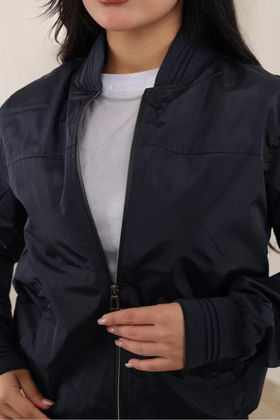 KADIN TAM KALIP BOMBER CEKET - 8