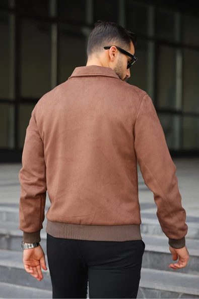 Polo Yaka Baharlık Süet Ceket - 12