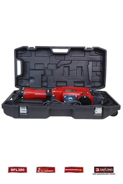 DAFLONG BÜYÜK TİP ÇANTALI 65 MM KIRICI HİLTİ KAVRAMA KOLLU 16 KG KABLOLU BAKIR SARGILI DFL-380 - 4