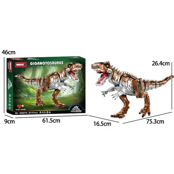 WOMA TOYS C0474 T-Rex Dinozor Blok Seti PCS:2111 :PARÇA - 3