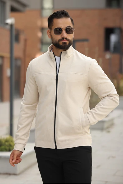 Basic Baharlık Süet Ceket - Sade ve Şık Stil - Resim 11