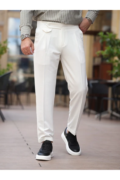 Yeni Premium Pileli Old Money Kumaş Pantolon - 12