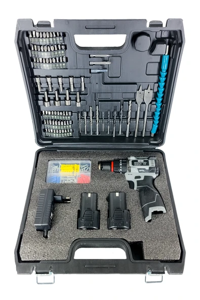 DAFLONG PRO ÇELİK ÖZEL SERİ 84 PARÇA KÖMÜRSÜZ GÜÇLENDİRİLMİŞ MOTOR ŞARJLI ARMUT BATARYA MATKAP - 3