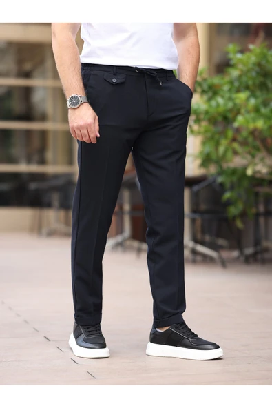 Ütü Gerektirmeyen Slim Fit Gofre Jogger - 12
