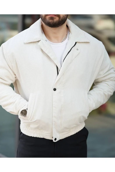 UNİSEX Kadife Baharlık Vinatage Oversize  Ceket - Resim 5