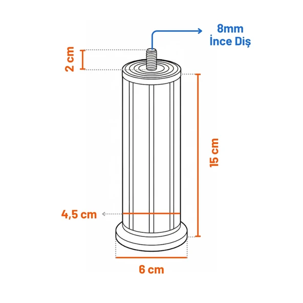 Mobilya Baza Tv Ünitesi Yükseltme Ayağı Robot Süpürge Uyumlu 1 Adet 15 cm Beyaz Plastik - Resim 3