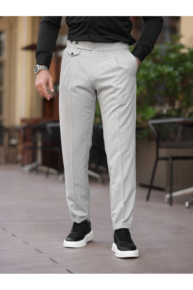 Yeni Premium Pileli Old Money Kumaş Pantolon - 9