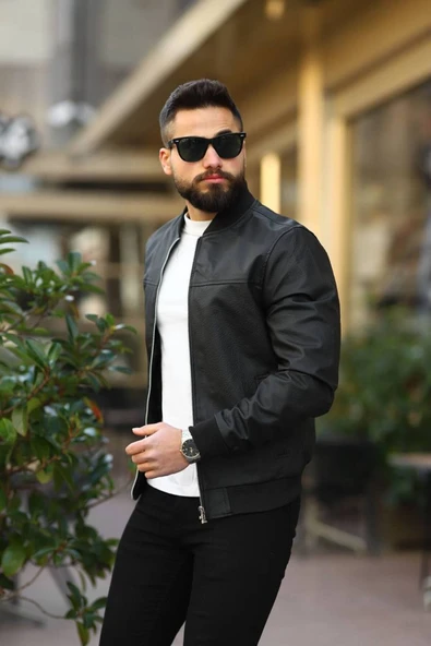 ERKEK BOMBER CEKET - Resim 6