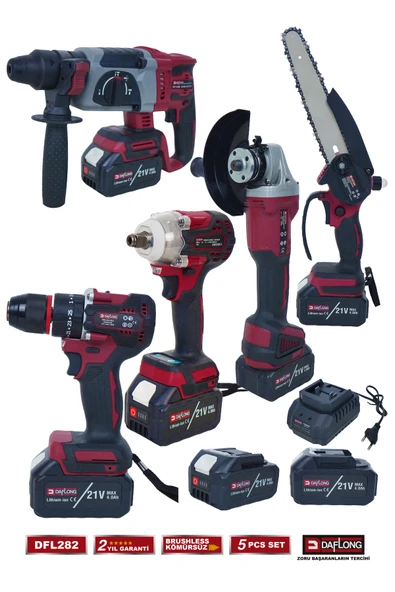 DAFLONG ULTRA 5'Lİ SET 600NM TORKLU-KIRICI DELİCİ HİLTİ-DEVİRLİ TAŞLAMA-MATKAP-DAL BUDAMA DFL-282
