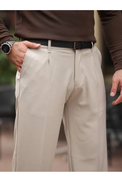 Rahat Kalıp Old Money Kumaş Pantolon - 4