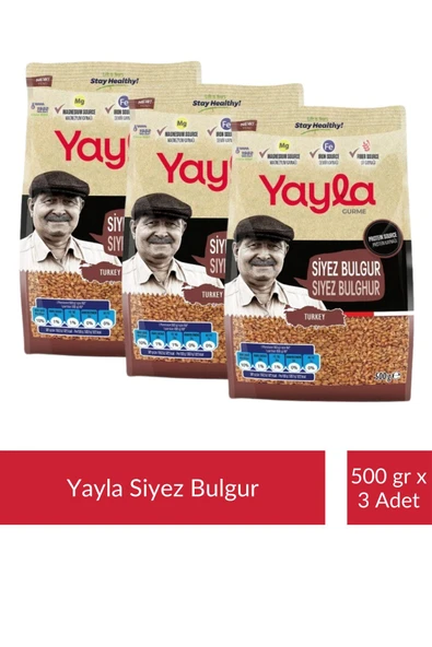 Yayla Gurme Siyez Bulgur 500 gr x 3 Adet ürün görseli
