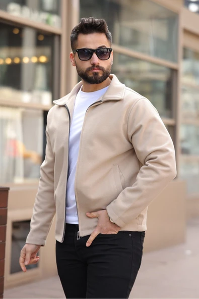 Şık ve Basic Slim Fit Kaşe Ceket - 9