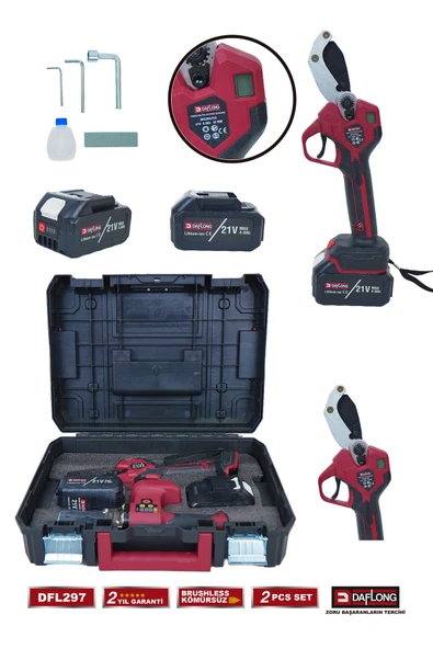 DAFLONG PRO KÖMÜRSÜZ 2'Lİ SET PVC BORU KAYNAK MAKİNASI +ŞARJLI PVC BORU MAKASI DFL-297 - 2