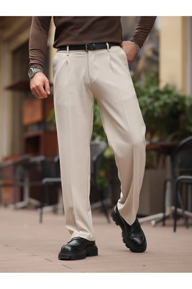 Rahat Kalıp Old Money Kumaş Pantolon