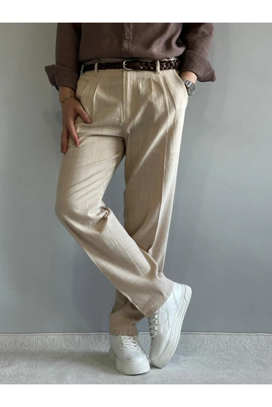 Suni Deri Vintage Örgü Kemer - 3