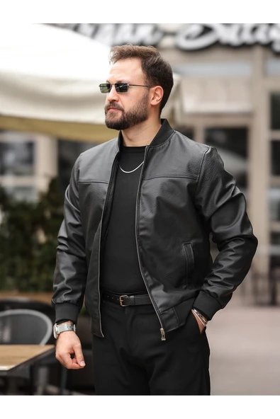 Yeni Sezon Kolej Bomber Süet Ceket - Resim 12