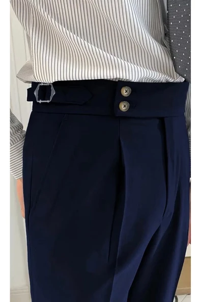 Yeni Sezon Premium Pileli Basic Likralı Duble Paça Kumaş Pantolon