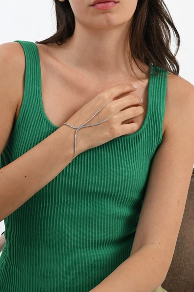 Gümüş rodyumlu zirkon taşlı su yolu modeli şahmeran SGTL13038RODAJ - Resim 2